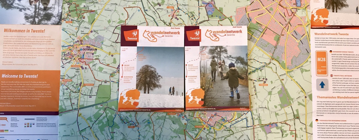 de nieuwe wandelnetwerkkaarten twente zijn verkrijgbaar bij vvv de