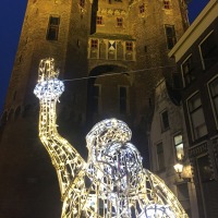 Kerstman bij de Sassenpoort