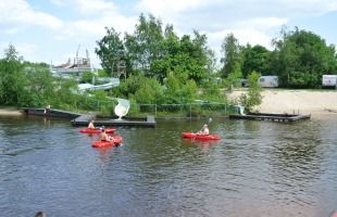 Camping met visvijver