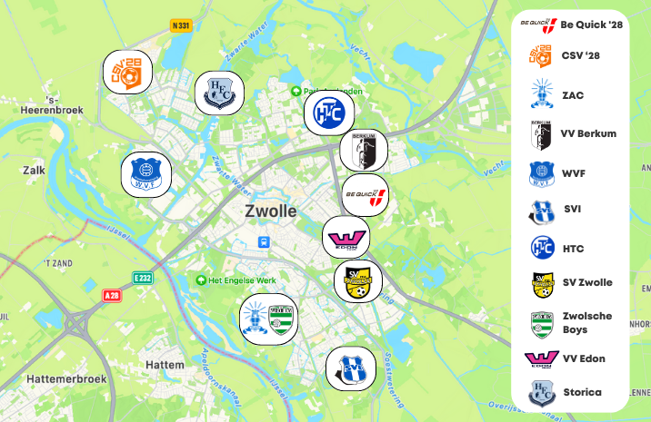Voetbalclubs in Zwolle
