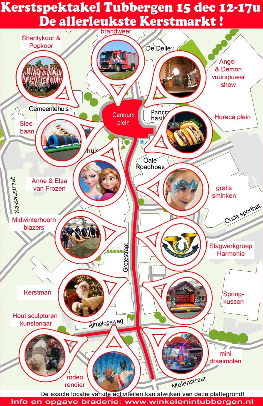 Plattegrond kerstspektakel