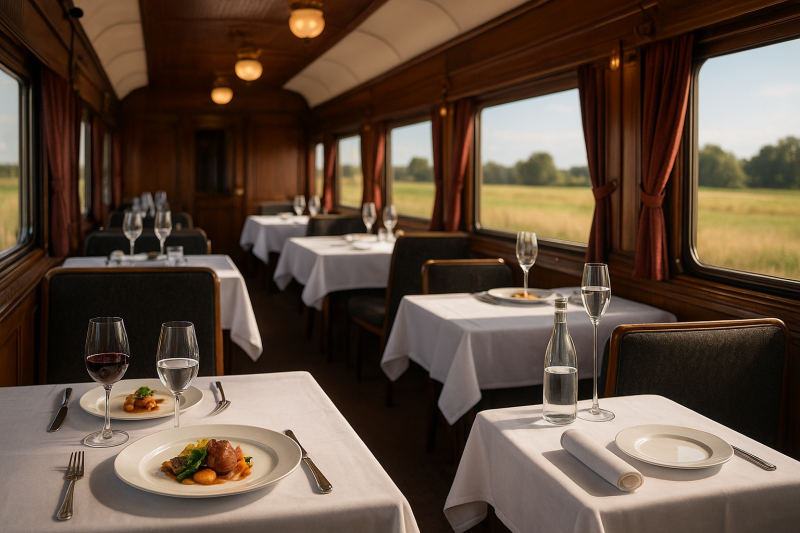 Dineren in de stoomtrein - Geniet van een culinair 5-gangen diner