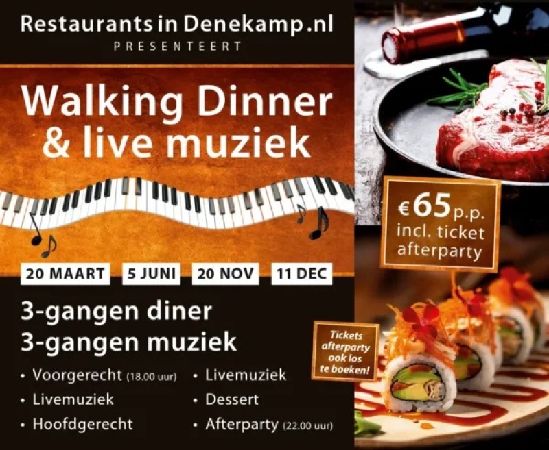 Walking Dinner & live muziek