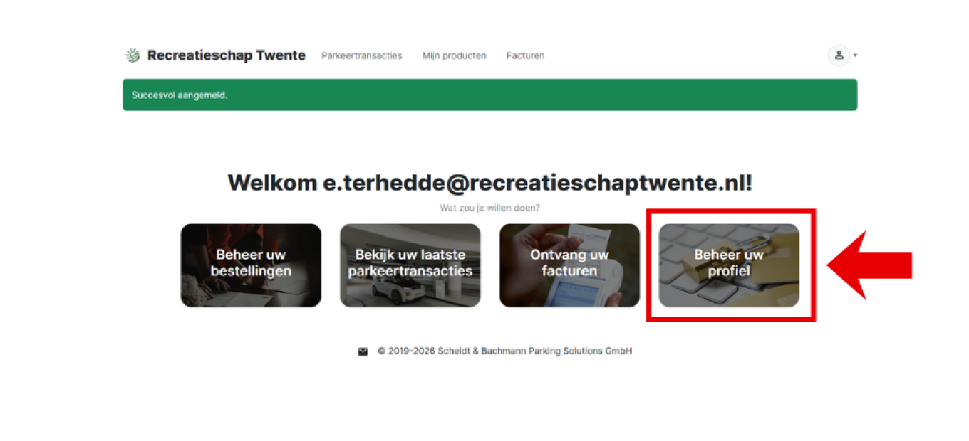 Beheer uw profiel