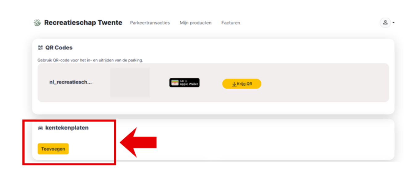 Registreer kentekens