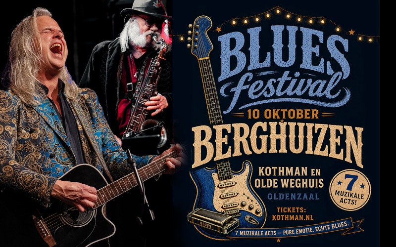 Bluesfestival Berghuizen -- Livin' Blues, King of the Word, Erwin Nyhoff en vele anderen