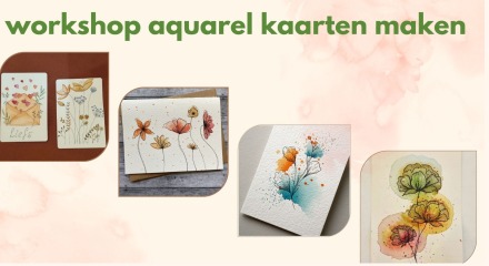 Workshop Aquarelkaarten & Boekenleggers maken in Zwolle