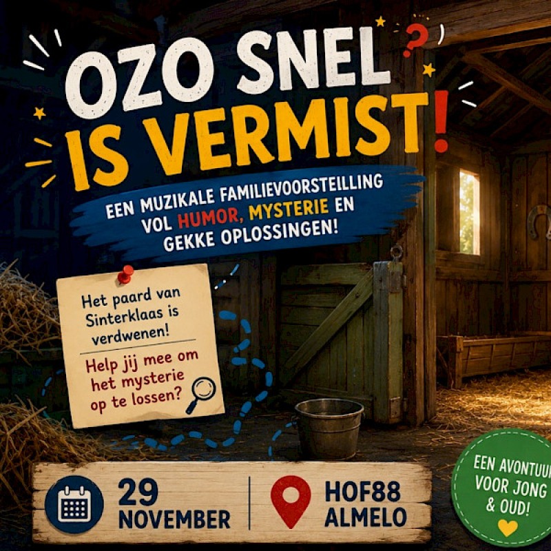 Sinterklaasmusical: Ozo Snel vermist! - Servus Muziektheater
