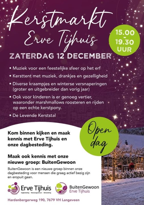 Kerstmarkt bij Zorgboerderij Erve Tijhuis