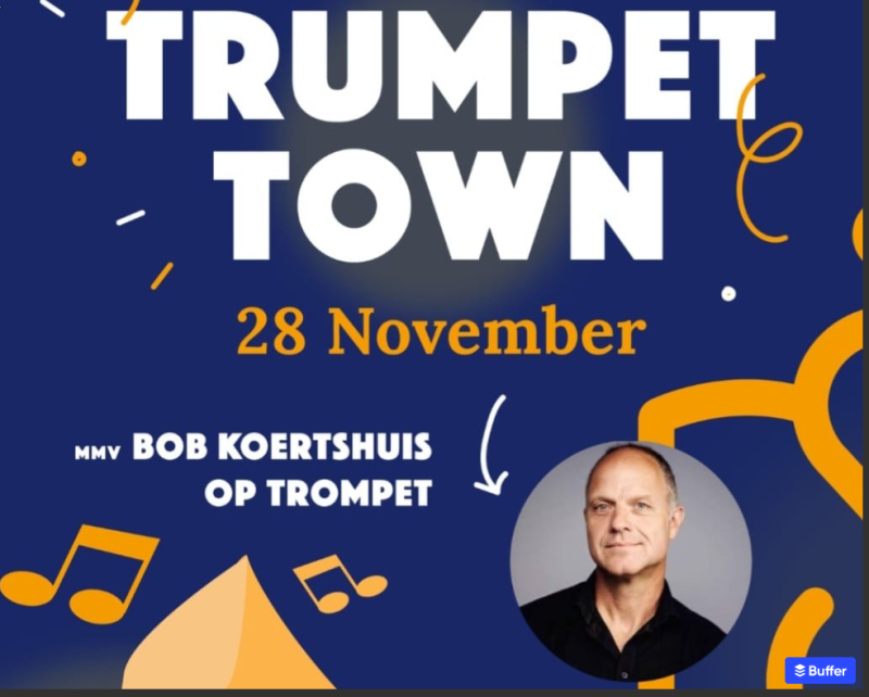 Trompettist Bob Koertshuis schittert met Sempre Excelsior